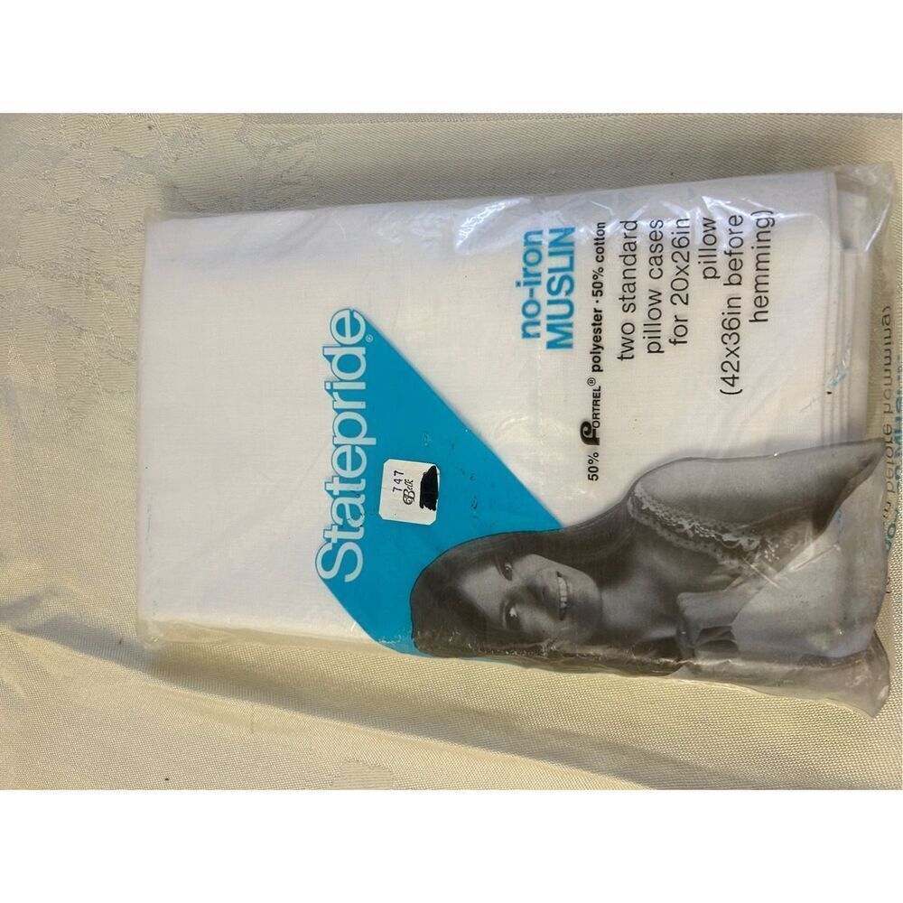 Statepride 2 pillow case USA no-iron‎ muslin 20x26" new